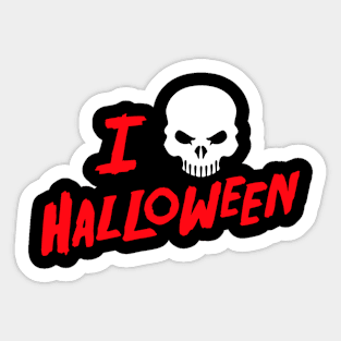 Halloween Lover Spooky Skull Sticker